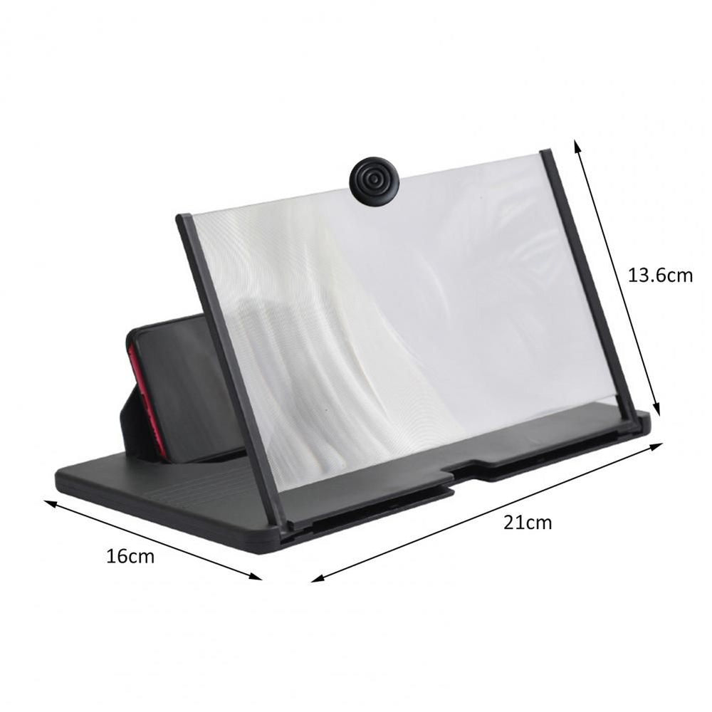 Smartphone Screen Magnifier – 12-Inch HD Lens, Foldable Stand & Universal Compatibility