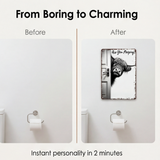 Optimized Product Title: "Witziges Metall Badezimmerschild – Humorvolles Deko-Element für Ihr Bad" 

This title includes relevant keywords while maintaining clarity and appeal for potential buyers.