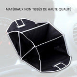 Foldable Car Trunk Organizer – Waterproof, 3 Compartments & Black Nonwoven