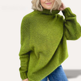 Enhanced Product Title: **Eleganza™ Angela Rollkragenpullover in Apfelgrün – Eleganter Damenpullover für stilvolle Looks** 

This title includes relevant keywords for better visibility while maintaining clarity and appeal.