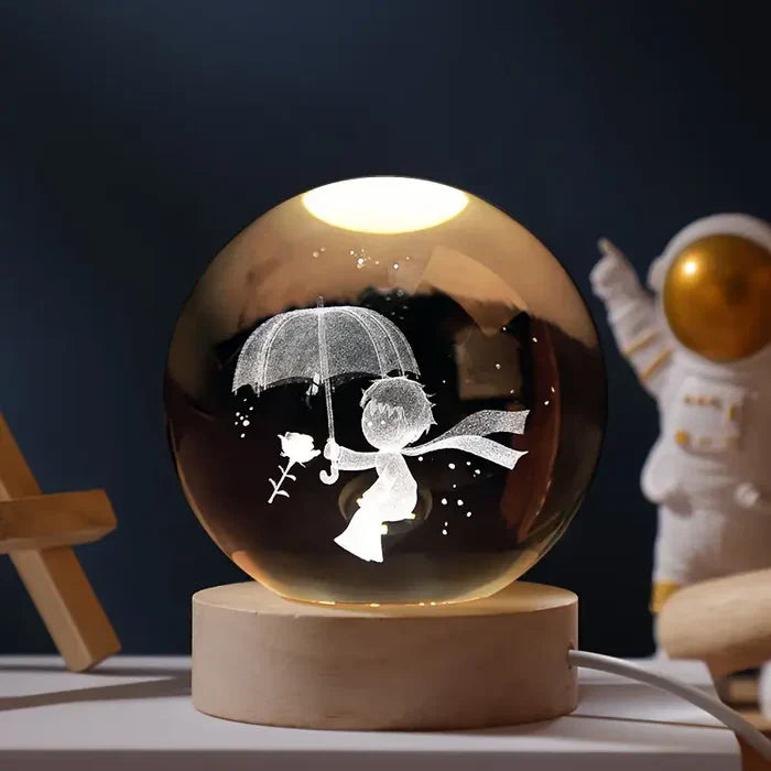 Enhanced Product Title: **3D Gravierte Kristallkugel-Lampe – Warmes LED-Nachtlicht für Schlafzimmer & Wohnzimmer, Stimmungslicht mit Fernbedienung** 

This title includes additional keywords that can help improve visibility and appeal to potential custome