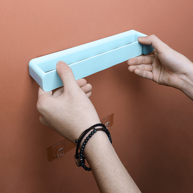 No-Drill Wall Shoe Holder – Adhesive Mount, PP Plastic & 4 Colors