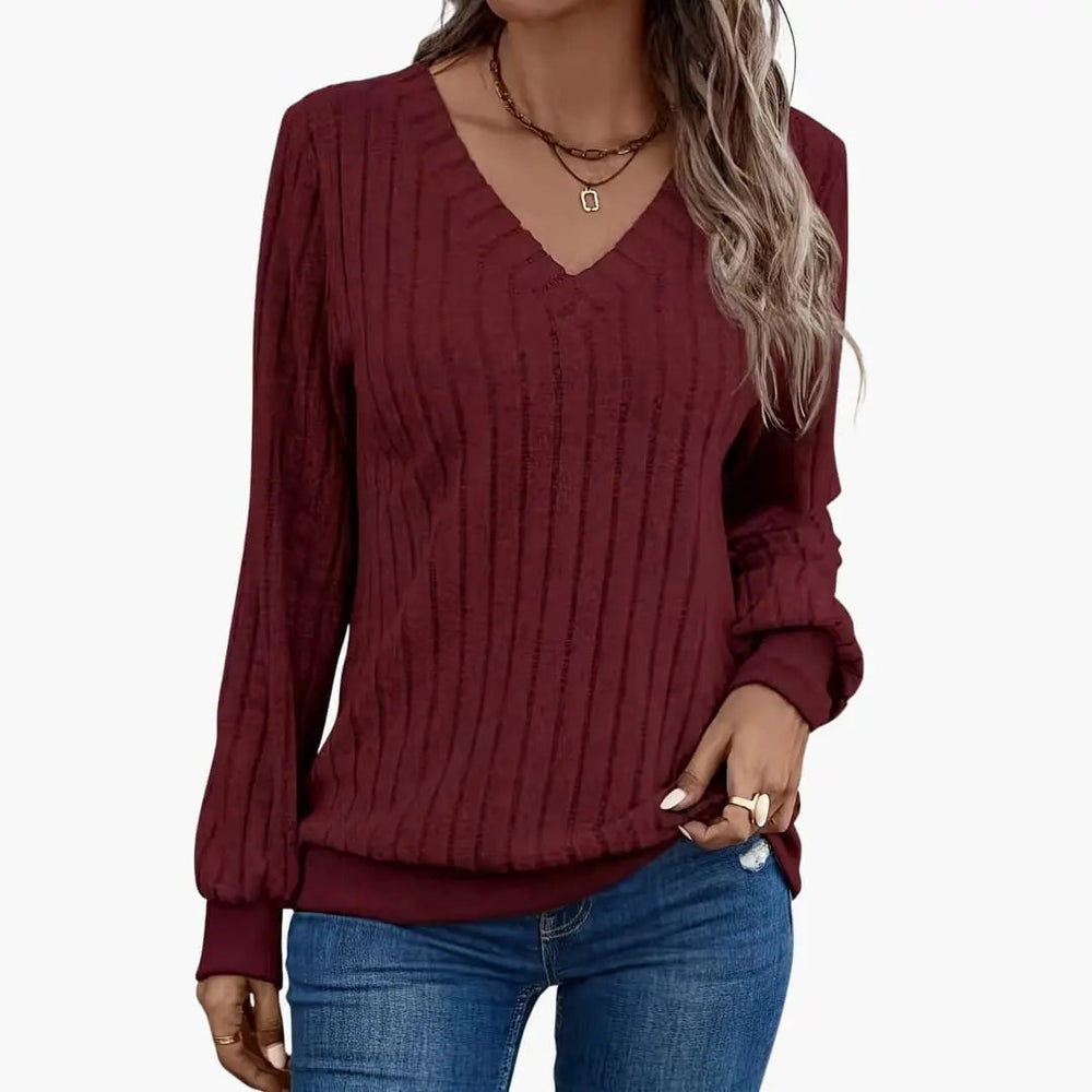 Women's Sweater – V-Neck, Long Sleeve & Pullover Style