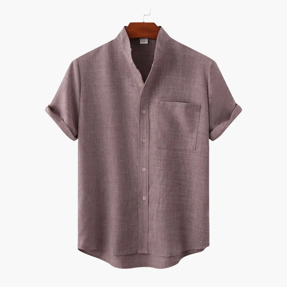 Men's Button-Down Shirt – Short Sleeve & Collar