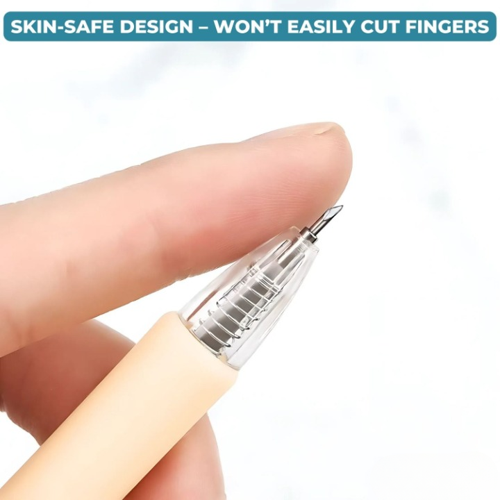 Präzisions-Schneide-Stift mit 360° Drehklinge – 6er Set für präzises Schneiden und Basteln