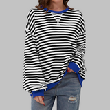 Optimized Product Title: LUKA™ Striped Long Sleeve Casual Sweatshirt with Round Neck - Stylish & Comfortable Everyday Wear

This title includes relevant keywords while enhancing clarity and appeal for potential customers.