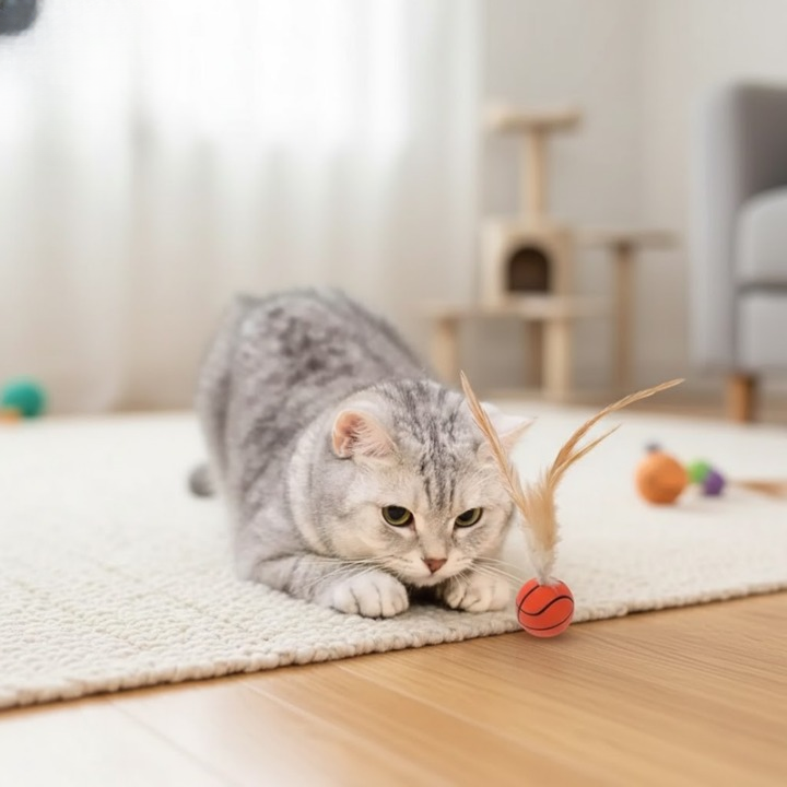 Enhanced Product Title: "FeatherBounce Katzenspielzeug - 3er-Set | Interaktives Spielzeug für Katzen mit Federn | Fördert Spiel und Bewegung" 

This title includes keywords that can help improve visibility in Google Shopping while clearly describing the p