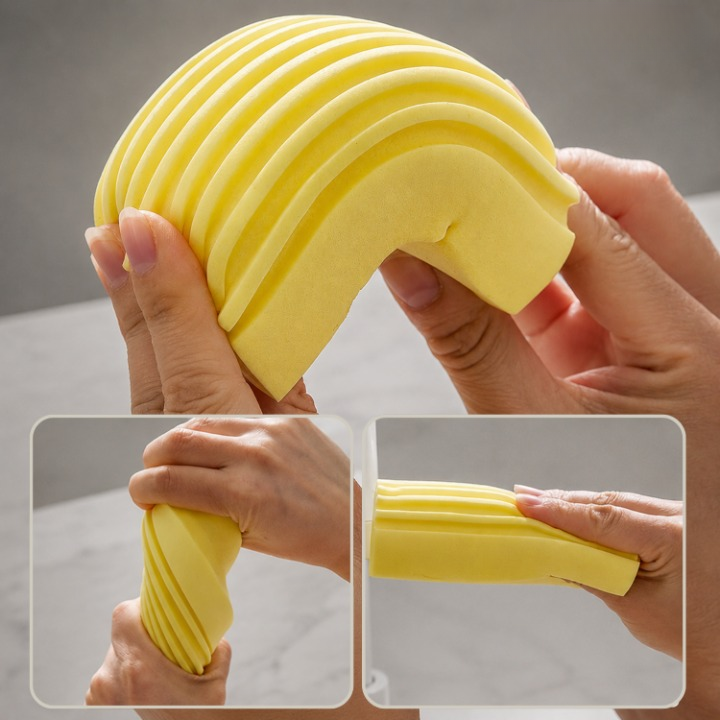 Reusable EVA Cleaning Sponge – Multi-Surface, Streak-Free & 3-Color Pack