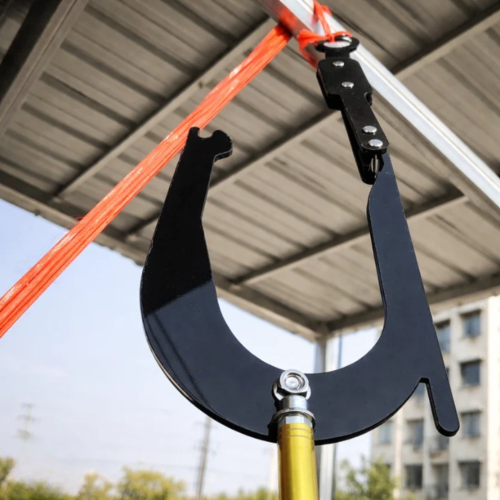 Outdoor Rope Threader Clamp – ABS Plastic, 8 cm & Universal Rope Fit