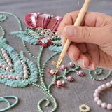 Tambour Beading Crochet Set – 3 Steel Needles 0.7-1.2mm, Aluminum Handle for Embroidery