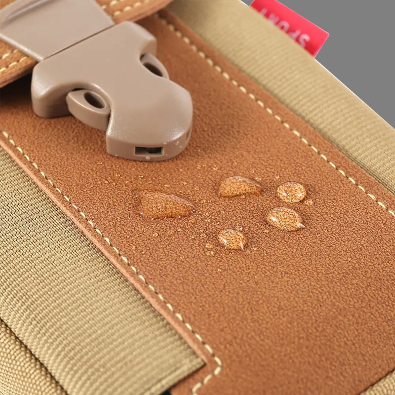 Men's Canvas Belt Bag – Water-Resistant, Phone Pocket & 18×10×5 cm