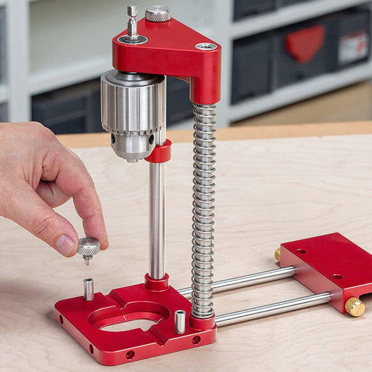 Woodworking Drill Stand – Alloy Steel, Adjustable Guide & 25×8×7cm