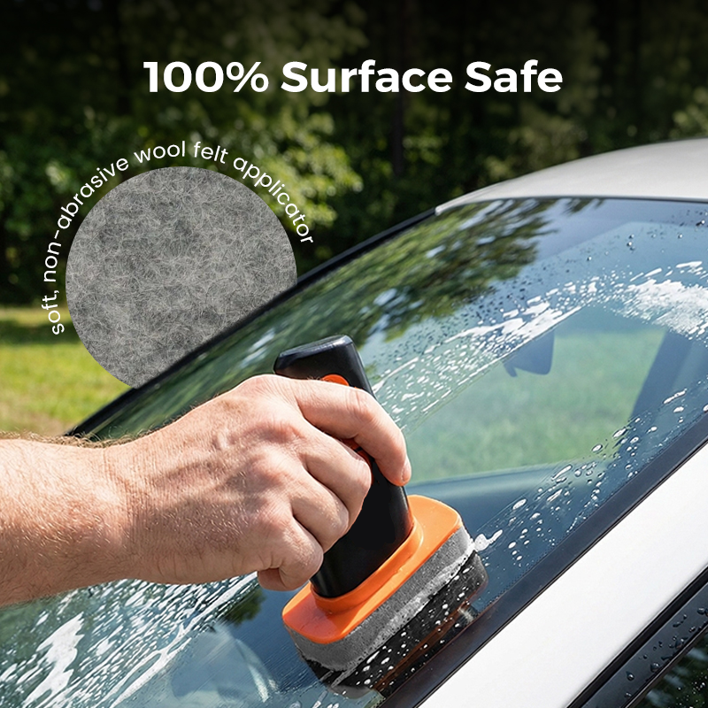 Car Windshield Glass Cleaner – Oil Film Remover, 100g & Compact Handheld