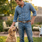 BowLift | Metal Oval Cowboys Belt Buckle