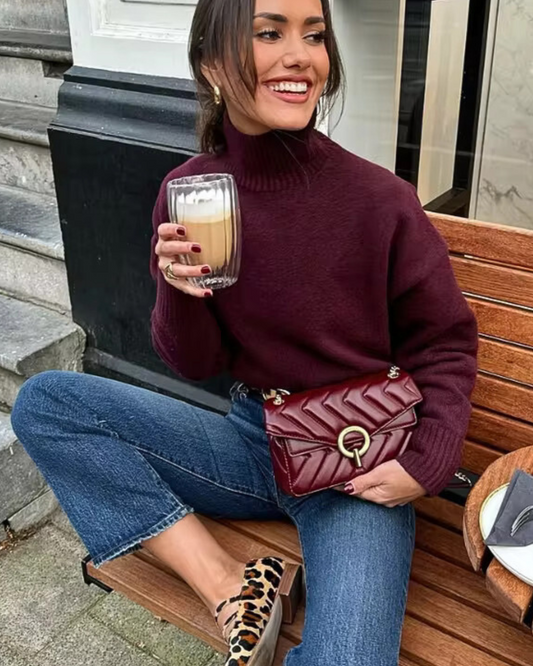 Isla Women's Knit Sweater - Cozy Strickpullover for Fall & Winter Fashion