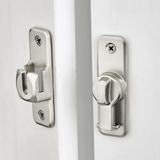 Aluminum Door Latch Lock – Corrosion-Resistant, Silver, 2-Pack with Screws