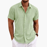 Men's Button-Up Shirt – Short Sleeve, Lightweight & Breathable