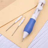 Embroidery Starter Kit – Water-Soluble Stick-On Patterns, 50 Thread Colors & Needles