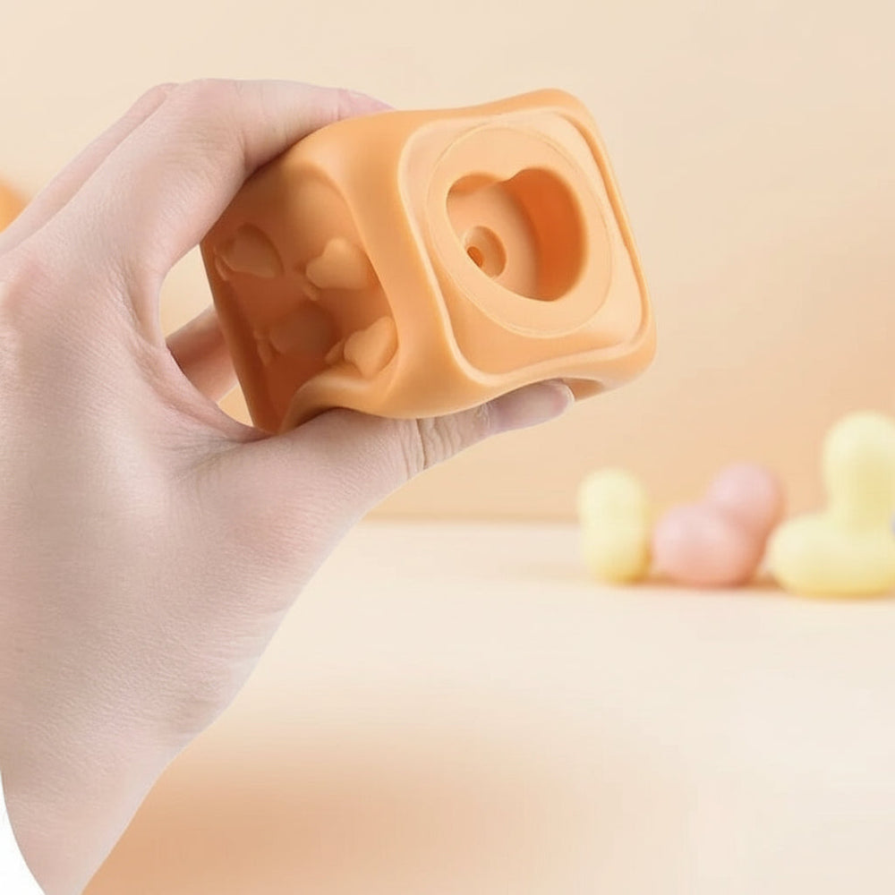 Baby Stacking Toy Sensory Teething Cubes Soft Educational Blocks