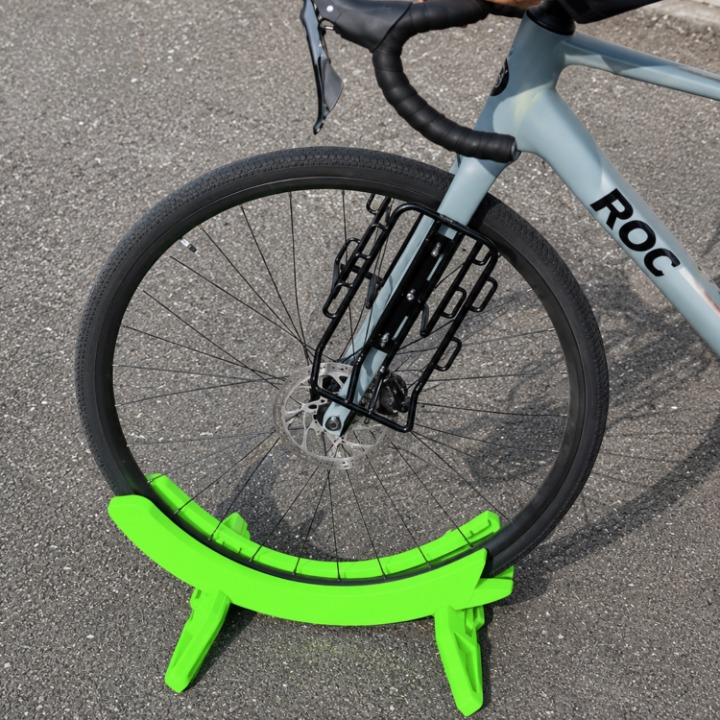 Bike Floor Stand – Fits 30-80mm Tires, Non-Slip Rubber Feet & Compact