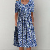 Luna Chic Summer Dress (Print) - Light Blue
