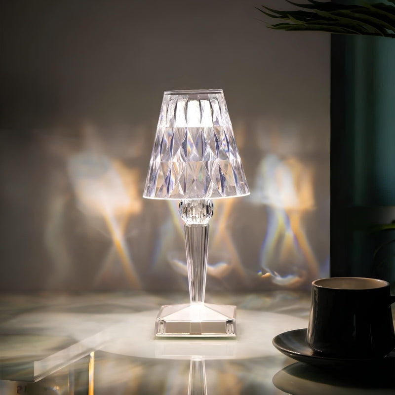 Crystal Table Lamp with Touch Control – LumeCrystal