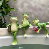 Frosch-Figur für Blumentöpfe und Garten