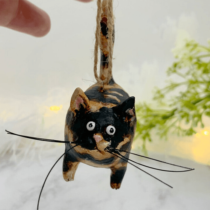 Handcrafted Unique Cat Christmas Ornament - Purrfect Holiday Decor for Cat Lovers