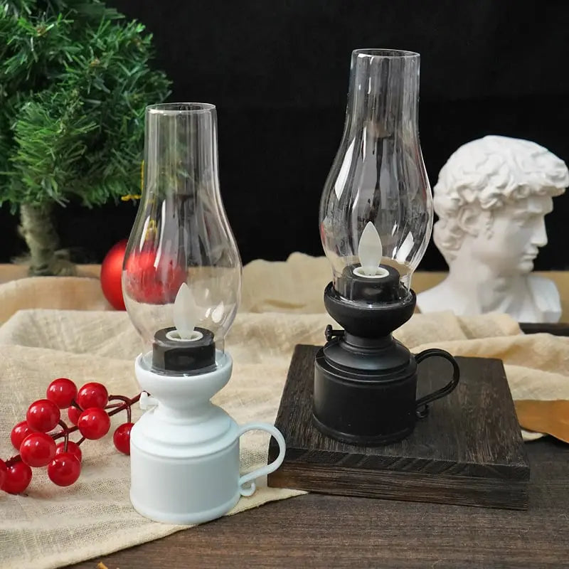 LED Flame Lantern – Battery-Powered, Flameless Flicker & 18.3cm Portable