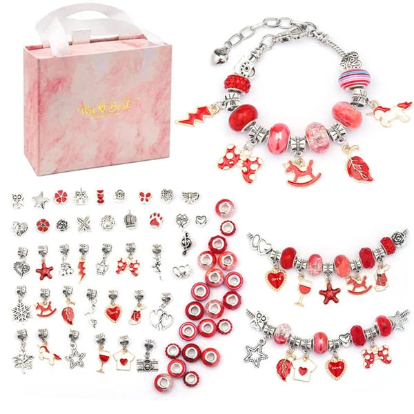 Kids Jewelry Making Kit – 100+ Beads, Charms & Adjustable Chains