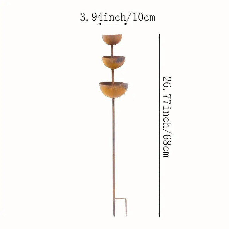 3-Tier Bird Feeding Station – Cast Iron, Ground Spike & 68cm Tall