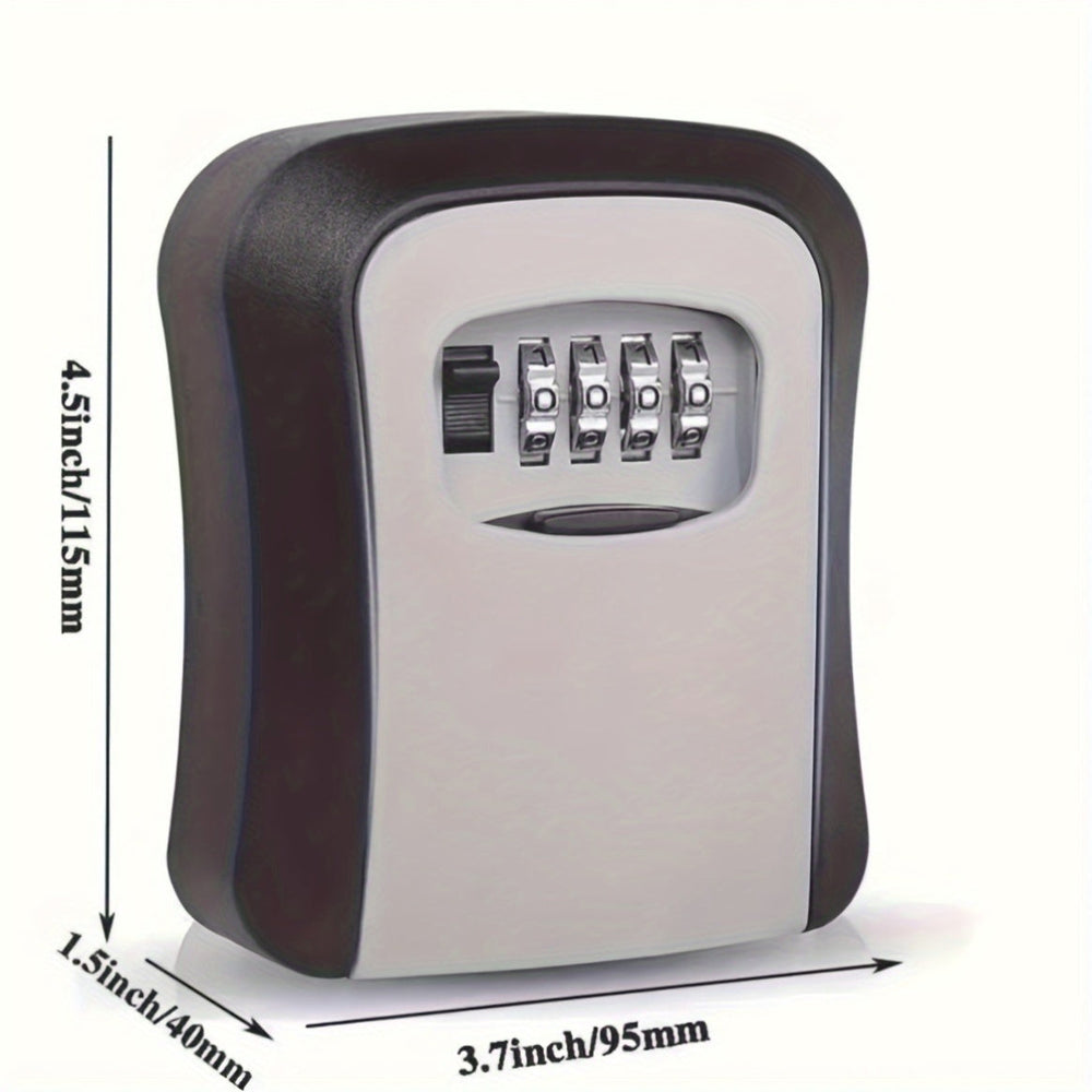 Outdoor Key Safe Box – 4-Digit Combination, Weatherproof Steel & Wall-Mounted