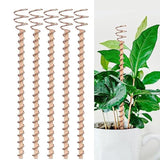 Copper Electroculture Antennas – 5-Pack, Pure Copper Spiral & 30cm Plant Stakes