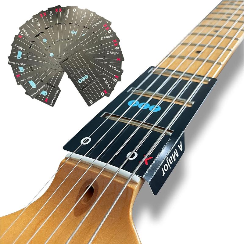 Guitar Chord Cards Set – Fretboard Mount, Beginner Learning Aid & Storage Case