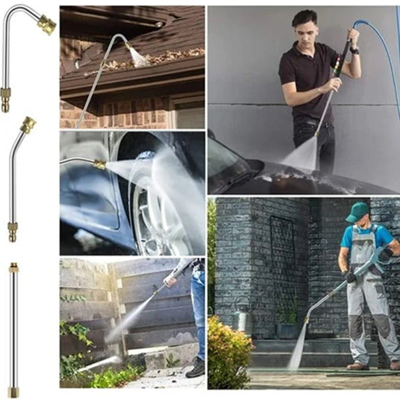 Pressure Washer Telescopic Extension Wand – 275 Bar, 1/4" Quick-Connect & Nozzle Set