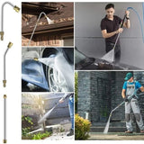 Pressure Washer Telescopic Extension Wand – 275 Bar, 1/4" Quick-Connect & Nozzle Set