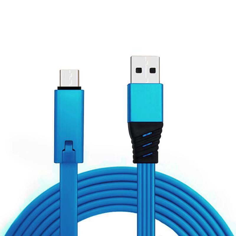 Adjustable Charging Cable – 150cm Cuttable Length & USB-C/Android/iPhone Compatible