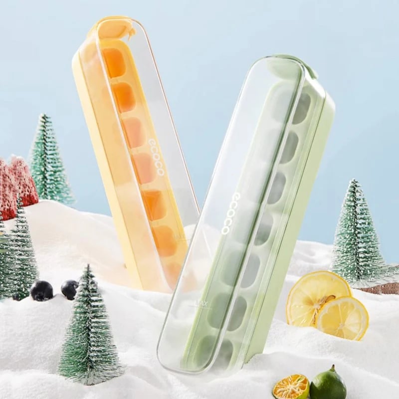 Ice Cube Tray with Push Mechanism