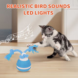 Interactive Cat Ball – LED Lights, Bird Sounds & Auto Obstacle Avoidance