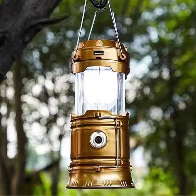 Solar LED Camping Lantern – USB Power Bank, Telescopic & Rechargeable