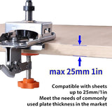 Door Hinge Drill Jig – Stainless Steel, Adjustable Edge Guide for 1-3cm Boards