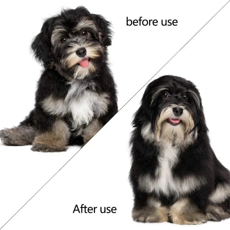 Double-Sided Pet Dematting Brush – Stainless Steel Teeth, Dogs & Cats, Non-Slip Grip