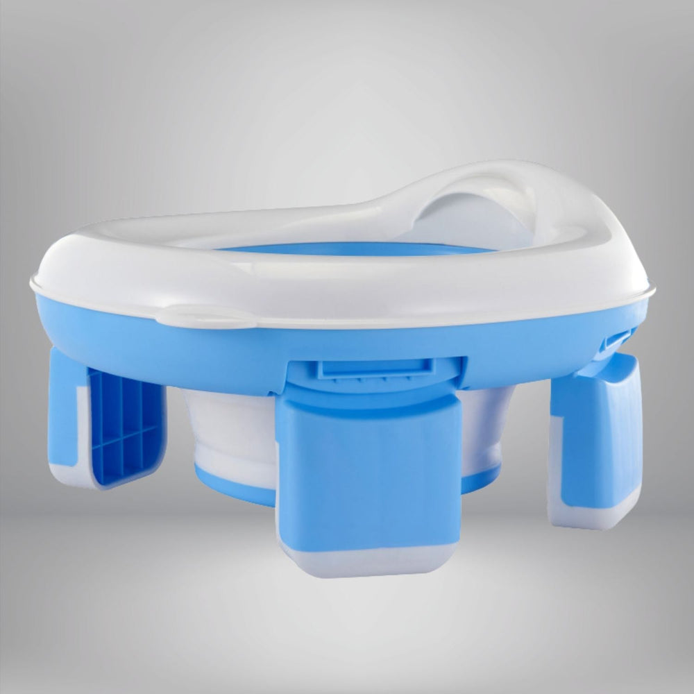 Foldable Travel Potty – Toddler Trainer, Toilet Seat Adapter & Non-Slip Base