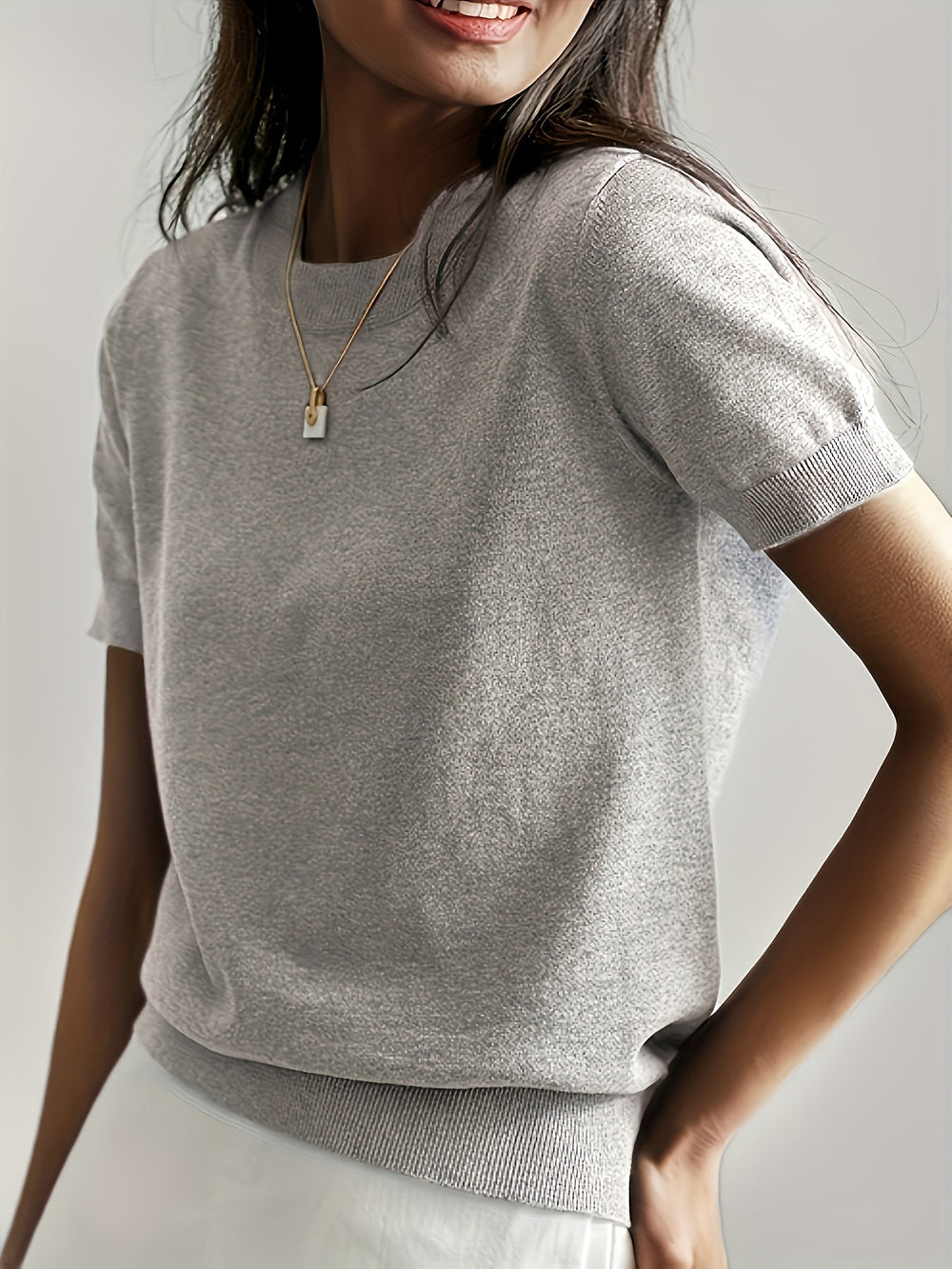 Enhanced Product Title: Leah™ Casual Short Sleeve Top for Women - Stylish and Comfortable Everyday Wear

This optimized title includes relevant keywords for better visibility on Google Shopping while maintaining clarity and appeal for potential customers.