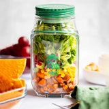 Layered Salad Container – Leak-Proof Dressing Cup, 1.1L, BPA-Free Tritan