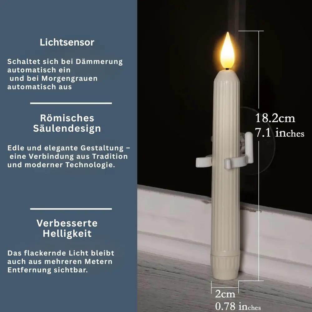 Optimized Product Title: "6er-Set LED-Fensterkerzen mit Dämmerungssensor – Realistische Warmweiß Flackernde Flamme für Gemütliche Abende & Festliche Dekoration" 

This title includes relevant keywords while maintaining clarity and appeal for potential buy