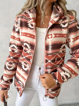 Ladies' Teddy Vest with Aztec Pattern- Nayeli