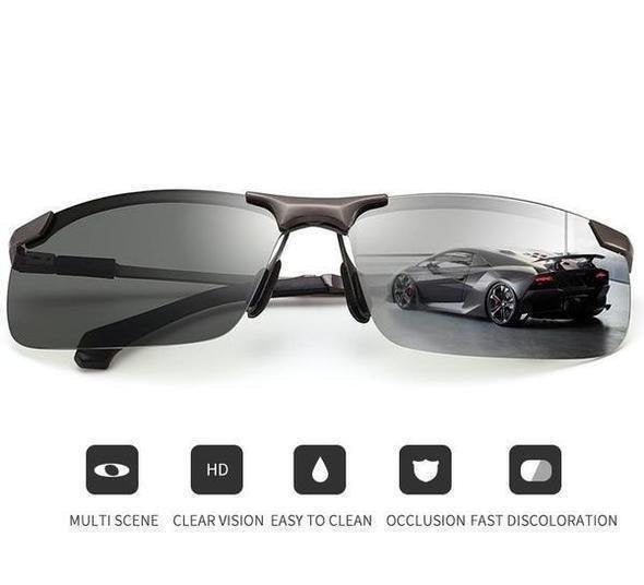 Unisex Photochromic Sunglasses – Polarized UV400 & Aluminum-Magnesium Frame
