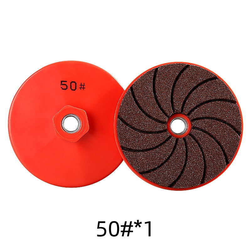 Angle Grinder Polishing Disc – Silicon Carbide, 6mm, Cooling Vents, 50 & 100 Grit