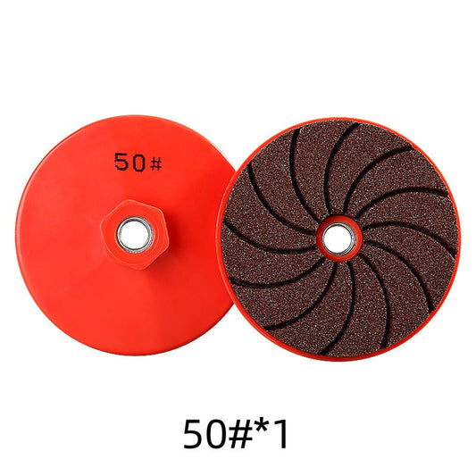 Angle Grinder Polishing Disc – Silicon Carbide, 6mm, Cooling Vents, 50 & 100 Grit
